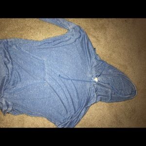very soft blue hoodie